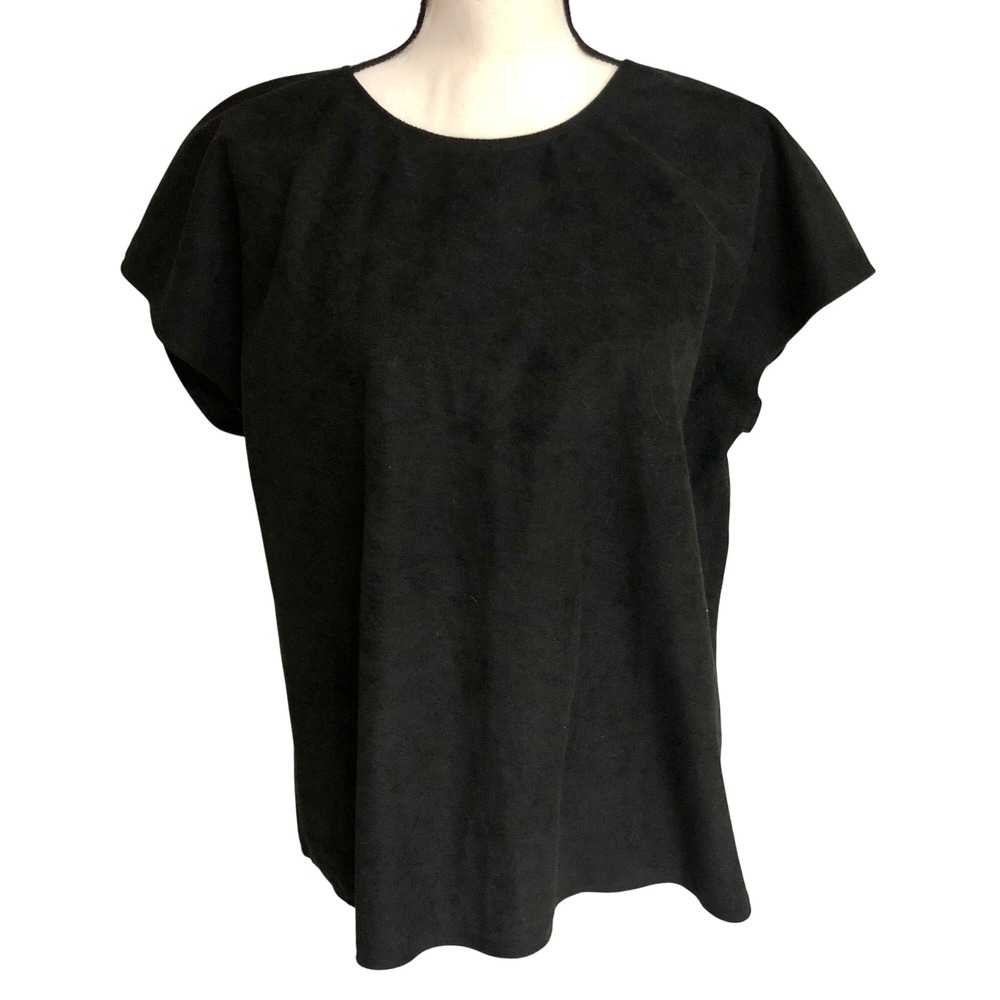 Lori of California Blouse Womens 14 (Large) Black Chic‎ Classic Norm Viatage 90s